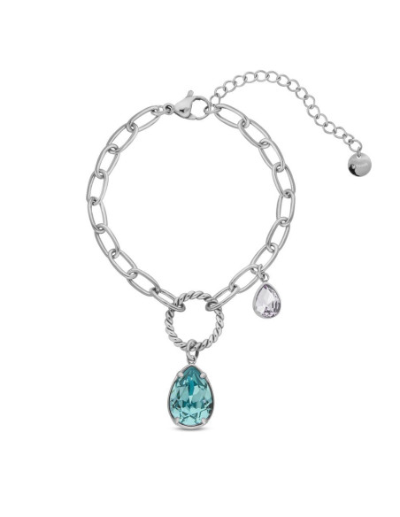 Bracelet Illusion en acier inoxydable avec cristaux bleu clair|SPARK