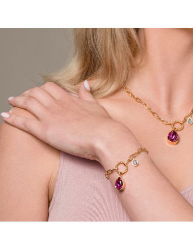 Bracelet Illusion en acier plaqué or...