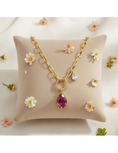 ILLUSION gold-plated steel necklace...