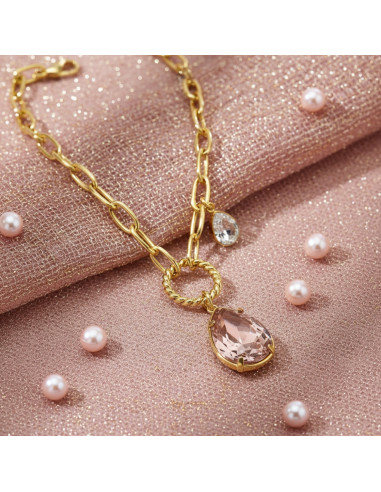 ILLUSION necklace in gold-plated...