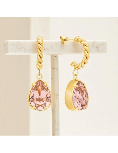ILLUSION earrings in gold-plated...