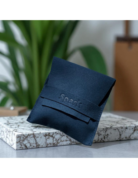 ILLUSION earrings in stainless steel and blue crystals | SPARK