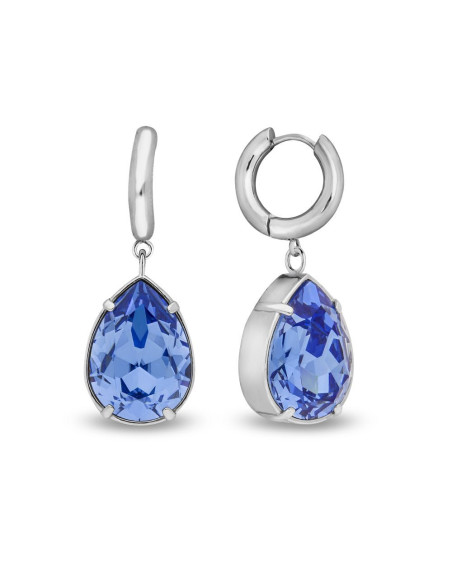 RAYON stainless steel earrings with blue crystals | SPARK