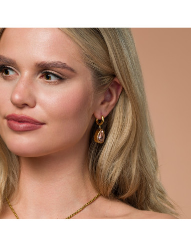 RAYON earrings in gold-plated...