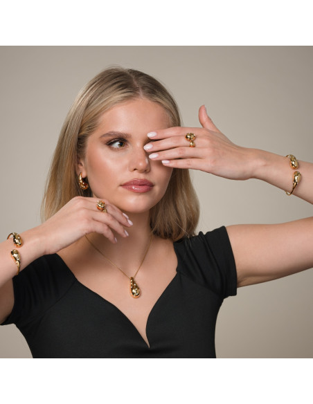 COMTESSE necklace in gold-plated stainless steel with crystals | SPARK