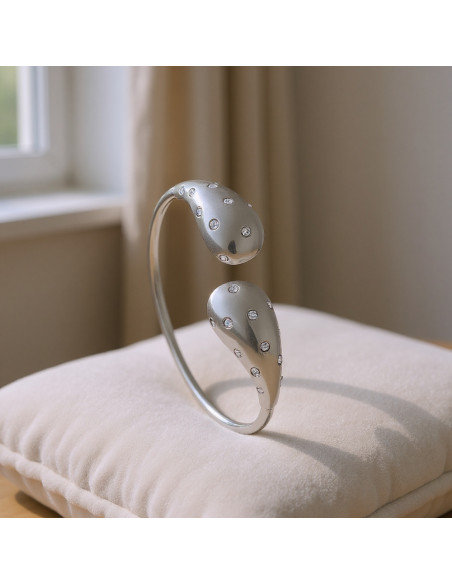 Bracelet COMTESSE en acier inoxydable et cristaux | SPARK