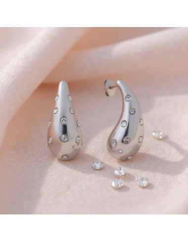 COMTESSE stainless steel earrings...