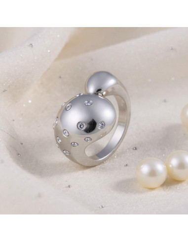 Bague COMTESSE en acier inoxydable...