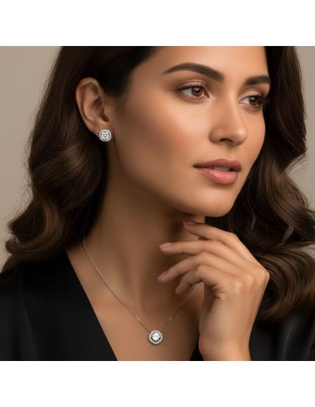 PRINCESSE necklace in tainless steel  with crystals | SPARK