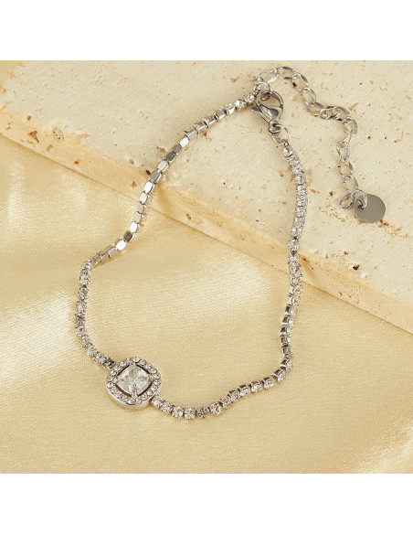 Bracelet PRINCESSE en acier inoxydable et cristaux | SPARK