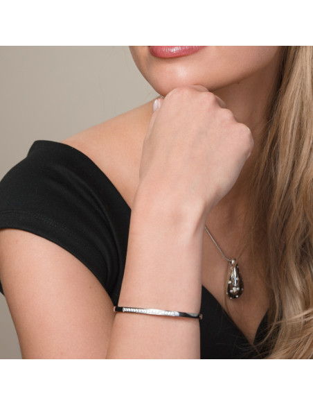 Bracelet NOBLESSE in stainless steel with crystals | SPARK
