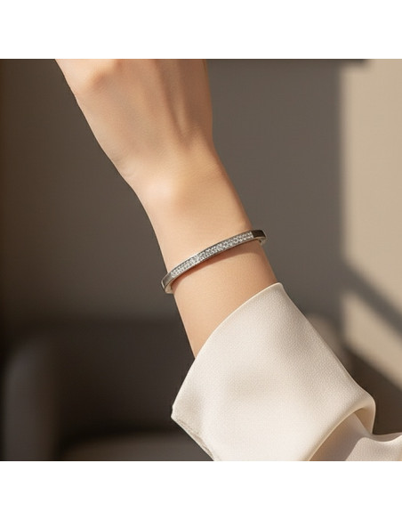 Bracelet NOBLESSE in stainless steel with crystals | SPARK