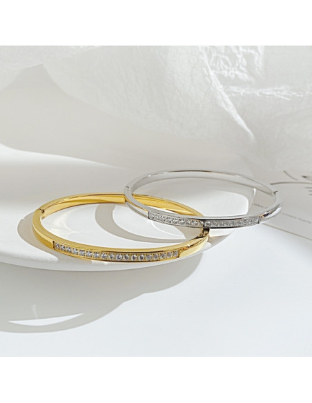 Bracelet NOBLESSE en acier inoxydable avec cristaux | SPARK