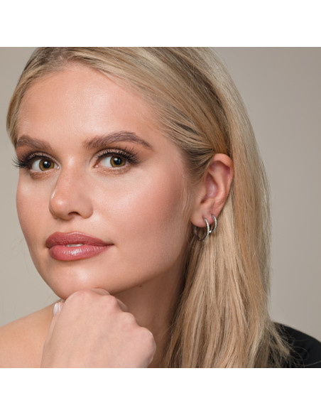 NOBLESSE earrings in stainless steel and crystals | SPARK