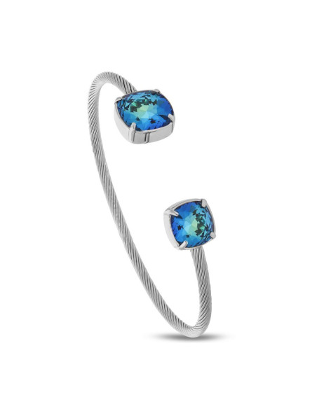 MIRAGE stainless steel bracelet with blue crystals | SPARK