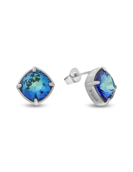 Boucles d'oreilles MIRAGE en acier inoxydable avec cristal bleu | SPARK