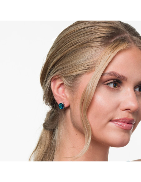 MIRAGE earrings in stainless steel with blue crystal | SPARK