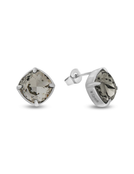 Boucles d'oreilles MIRAGE en acier inoxydable avec cristal gris | SPARK