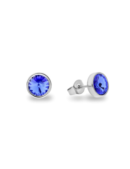 SCINTILLE earrings in stainless steel with sapphire crystal | SPARK