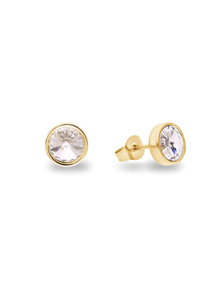 SCINTILLE gold-plated stainless steel earrings with crystal | SPARK