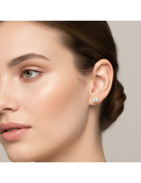 SCINTILLE gold-plated stainless steel earrings with crystal | SPARK