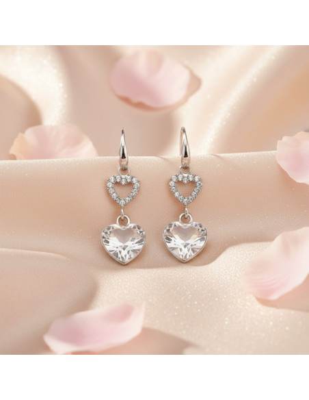 LOVELIGHT silver earrings with crystal | SPARK