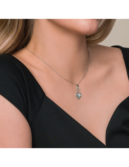 LOVELIGHT silver necklace with crystal | SPARK