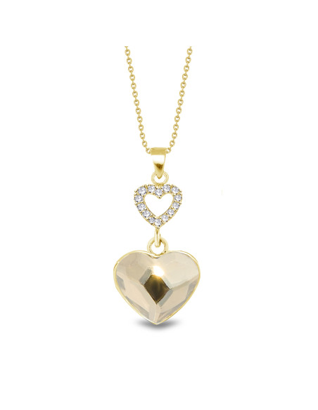 LOVELIGHT gold-plated silver necklace with crystal | SPARK