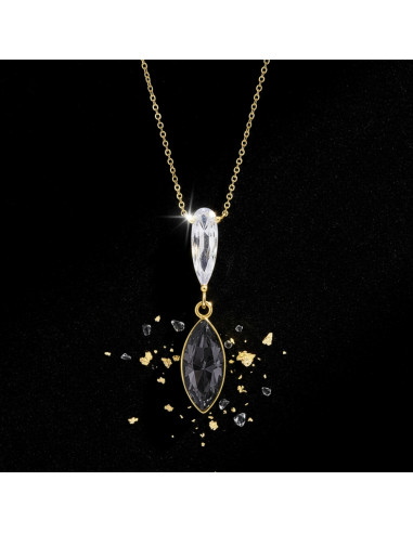 GLACIENNE gold-plated silver necklace...