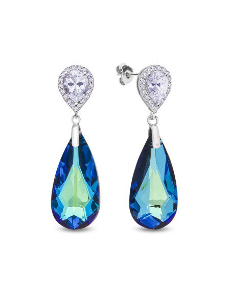 LUMESSA silver earrings with blue crystals | SPARK