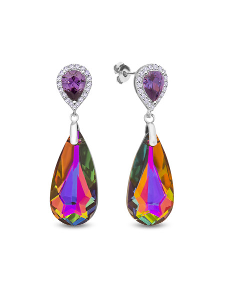 LUMESSA sterling silver earrings with multicolor crystals | SPARK