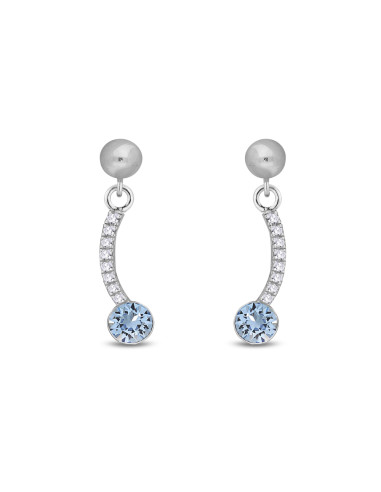 LUSTRELLA silver earrings with blue...
