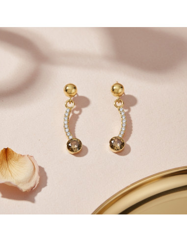 LUSTRELLA gold-plated silver earrings...