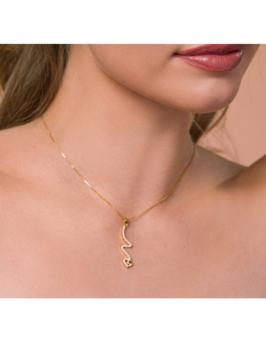 LUSTRELLA gold-plated silver necklace...