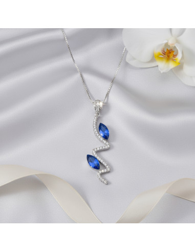 Collier SERPENTIN en argent avec...