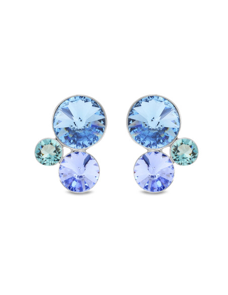 CANDIGLOW sterling silver earrings with blue crystals | SPARK