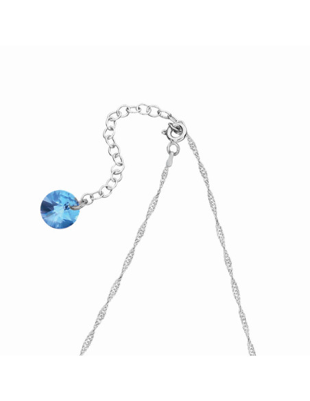 Collier BEETLE en argent avec cristal bleu | SPARK