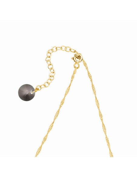 BEETLE sterling silver necklace with silver night crystal | SPARK