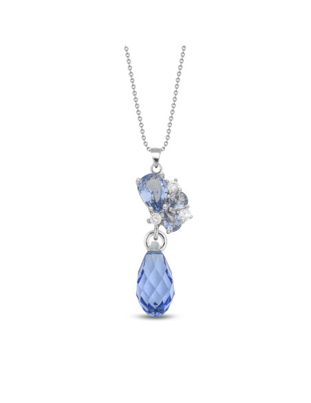 BLATTER sterling silver necklace with blue crystal | SPARK