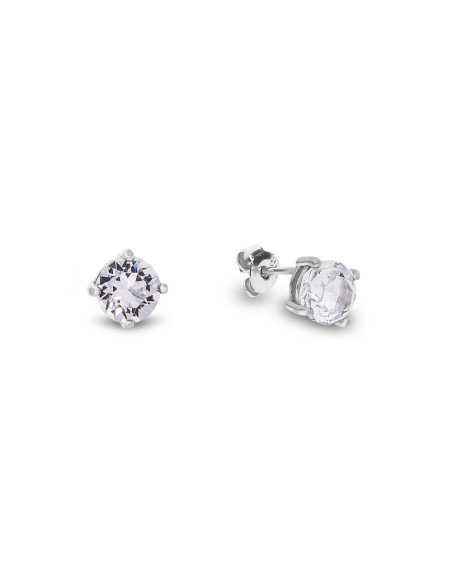 Boucles d'oreilles BRILLANT en argent avec cristal blanc | SPARK