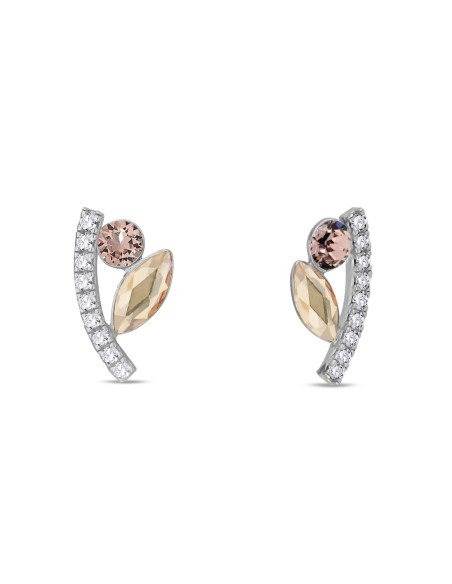 BRINDILLE sterling silver earrings with gold crystal | SPARK