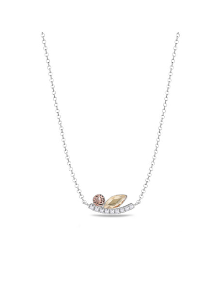 BRINDILLE sterling silver necklace with gold crystal | SPARK