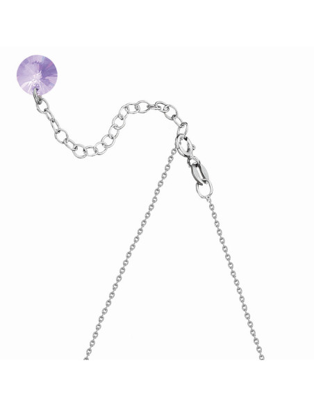 CHANDELIER sterling silver necklace with violet crystal | SPARK