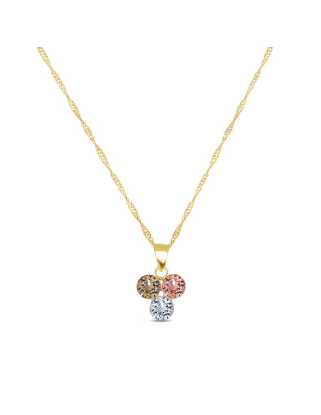 CHIQUITO gold-plated sterling silver necklace with colored crystals | SPARK