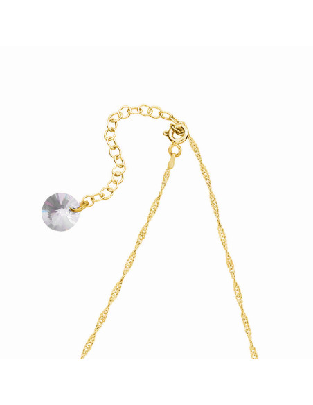 Collier CHIQUITO en argent plaqué or avec cristaux colorés| SPARK