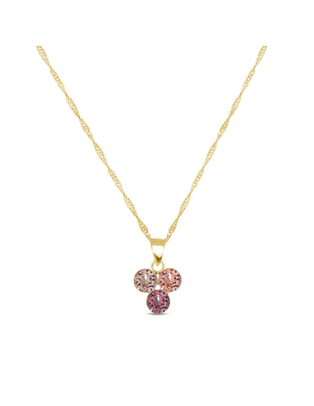 CHIQUITO gold-plated sterling silver necklace with colored crystals | SPARK