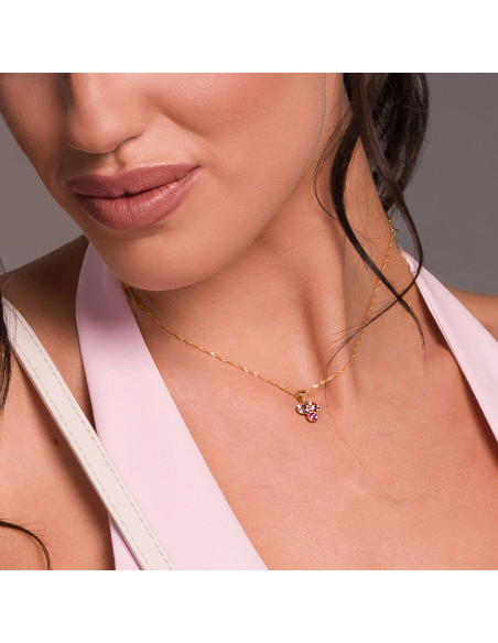 CHIQUITO gold-plated sterling silver necklace with colored crystals | SPARK