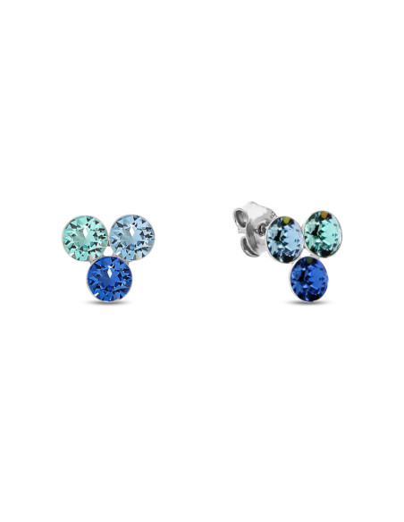 Boucles d'oreilles CHIQUITO en argent avec cristaux bleus| SPARK