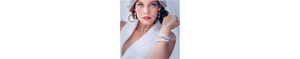 Wedding Silver Bracelets with crystals | SPARK