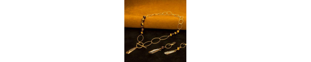 Gold-plated silver jewelry with  crystals | Spark